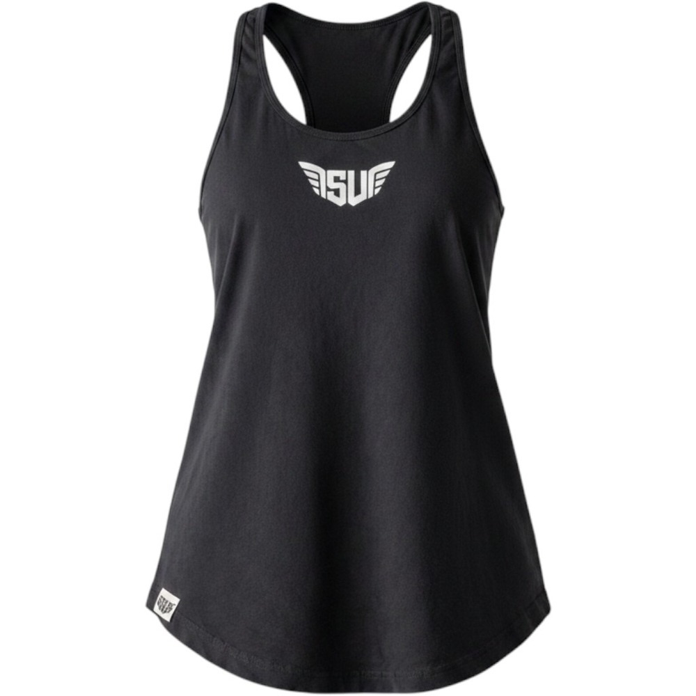 Womens Athletic Tank Top,Active Black Racerback Gym Workout Shirt M